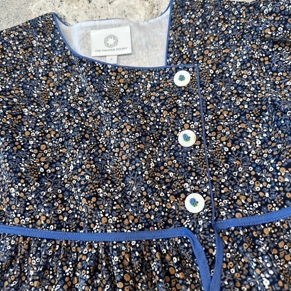 The Proper Peony Camillia Corduroy Floral Dress Size 7 - Picture 5 of 9